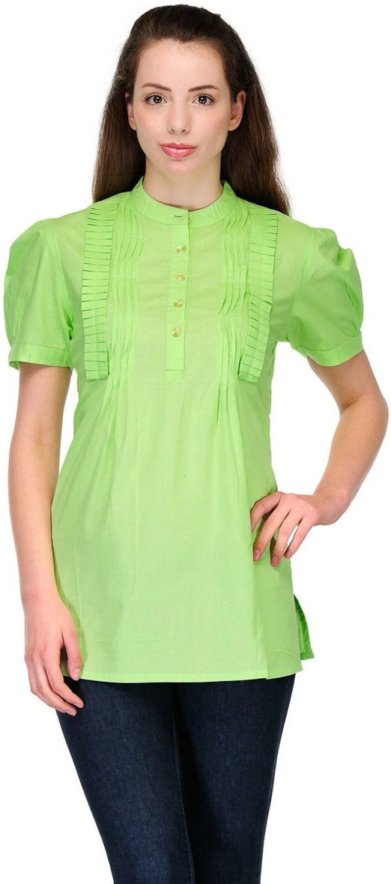Lime Green Cotton Summer Top for Women |  Womens Summer Clothing