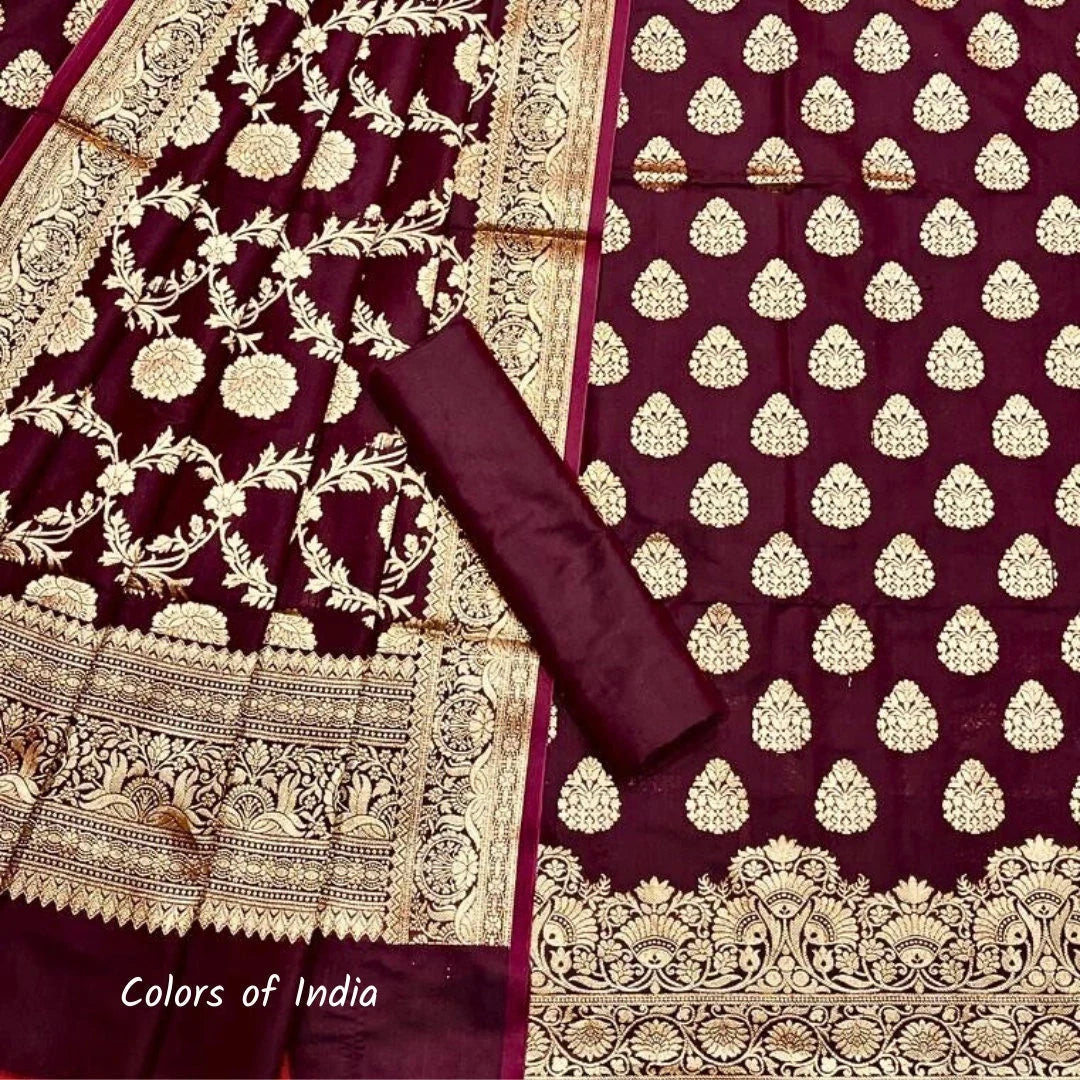 Banarasi Dress Material for Brides & Guests | Festive Ethnic Outfit