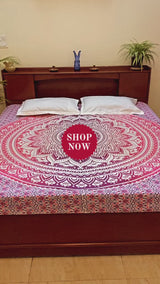 Queen size cotton bedsheet with 2 White Pillow Covers ,   FREE  DELIVERY