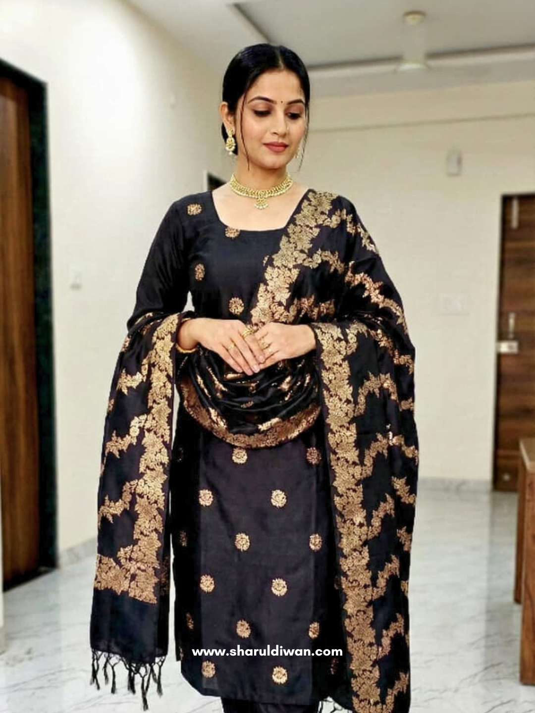 Banarasi Silk Salwar Suit – Unstitched Indian Ethnic Outfit