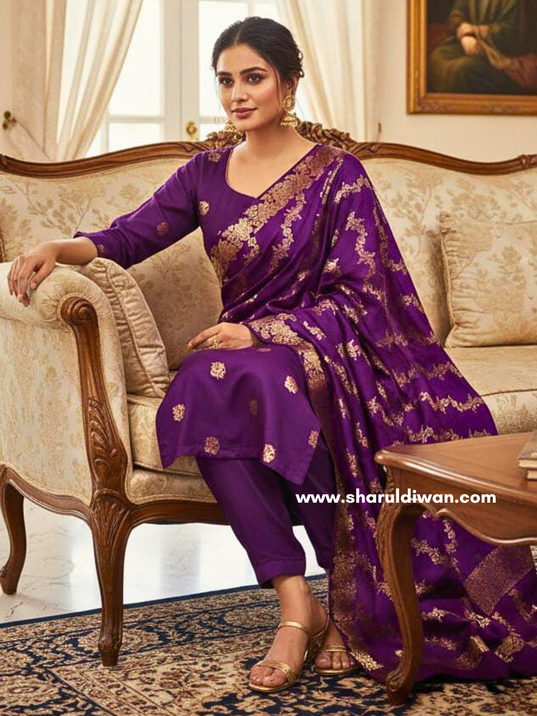 Banarasi Silk Salwar Suit – Unstitched Indian Ethnic Outfit