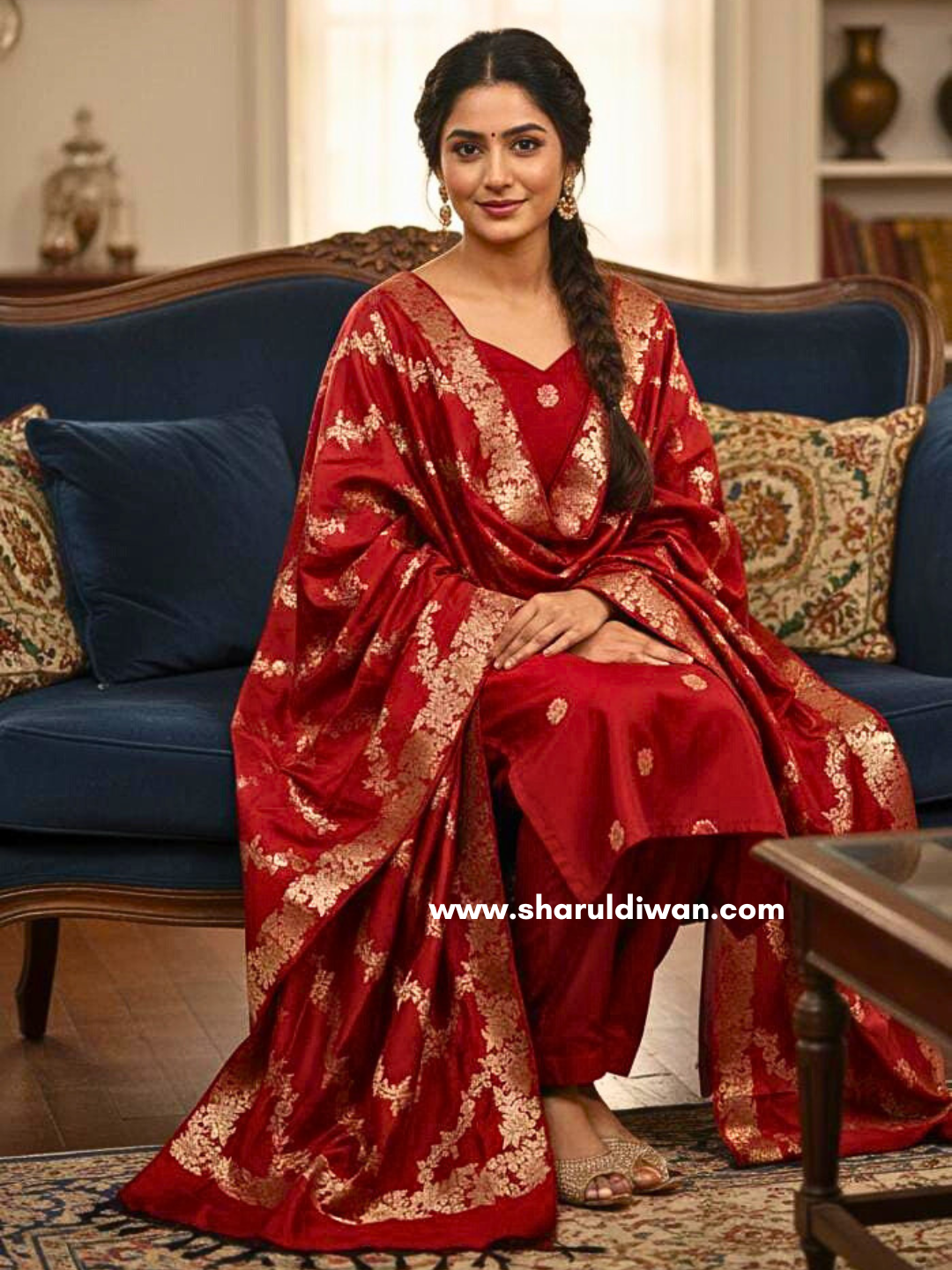Banarasi Silk Salwar Suit – Unstitched Indian Ethnic Outfit