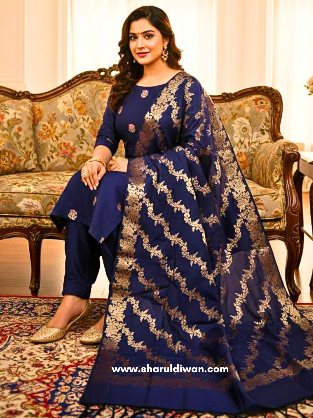 Banarasi Silk Salwar Suit – Unstitched Indian Ethnic Outfit