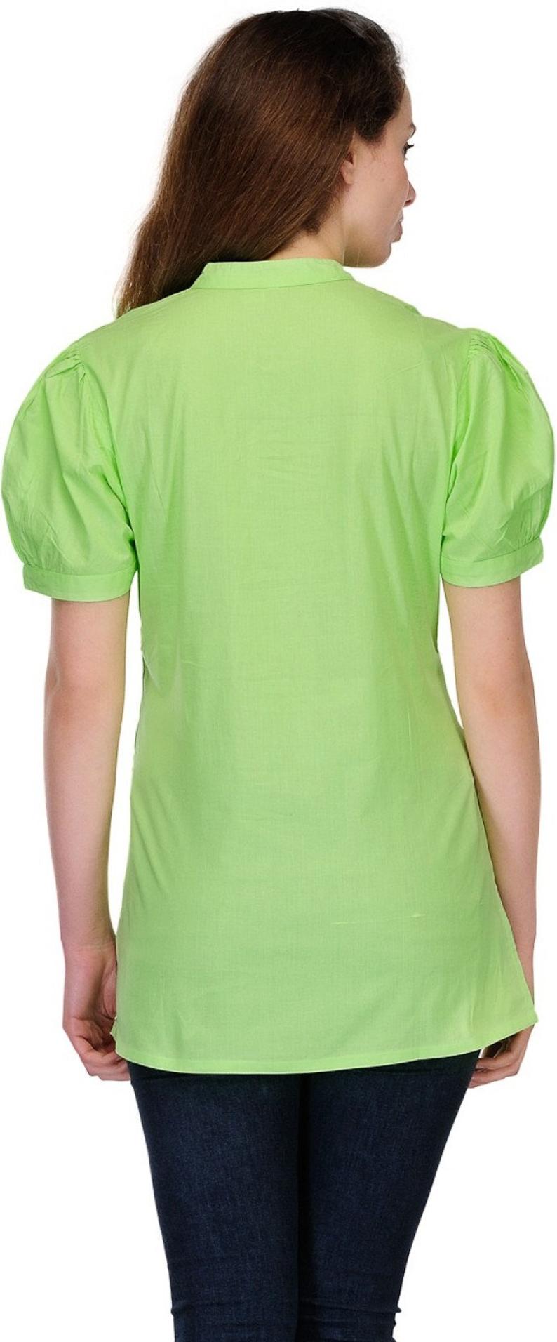 Lime Green Cotton Tops For Women , FREE  DELIVERY