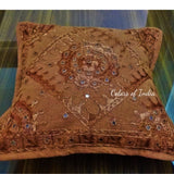 Colourful  Handembroidered  Cushion Covers for Bedroom , 16 inches x 16 inches , Set of 3 Cushion Covers  FREE  DELIVERY