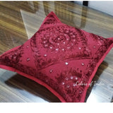 Colourful  Handembroidered  Cushion Covers for Bedroom , 16 inches x 16 inches , Set of 3 Cushion Covers  FREE  DELIVERY