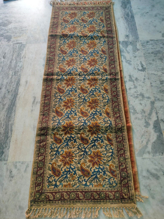 2 Feet  x 6 Feet  , Handmade Kalamkari Runner Rugs / Runner Dhurries  , FREE DELIVERY