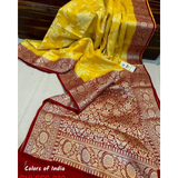 Banarasi semi georgette party wear sarees with blouse piece FREE DELIVERY