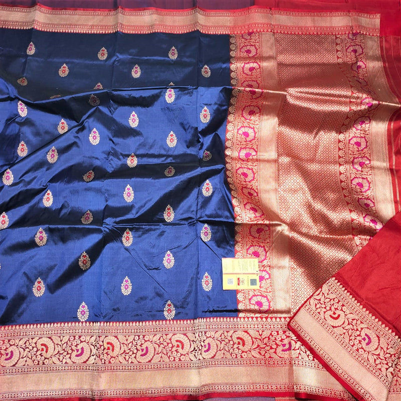 Banarasi  Silk saree with blouse , Pure silk Saree , Handloom silk saree , Silk Mark Certified , FREE DELIVERY