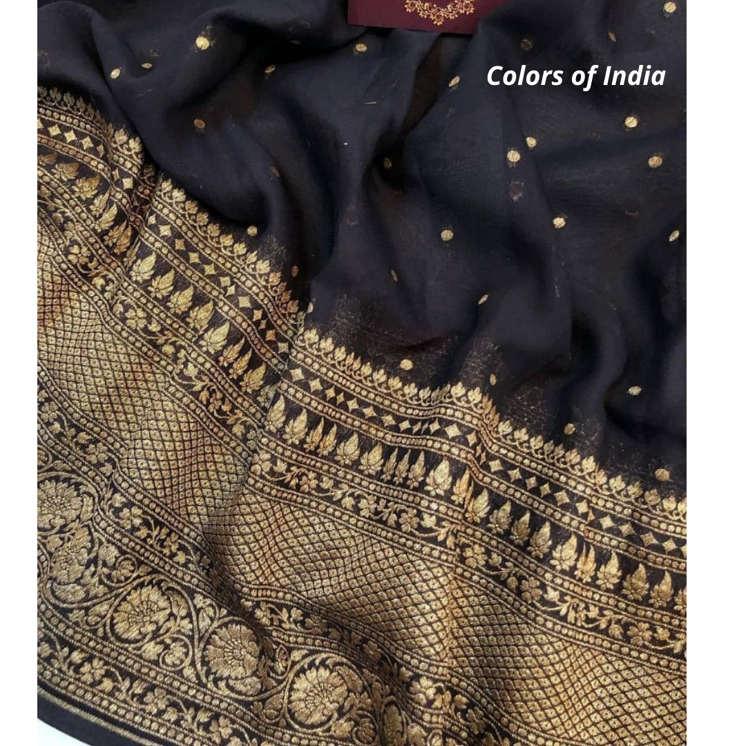 Banarasi  Semi Georgette Saree  , FREE  DELIVERY
