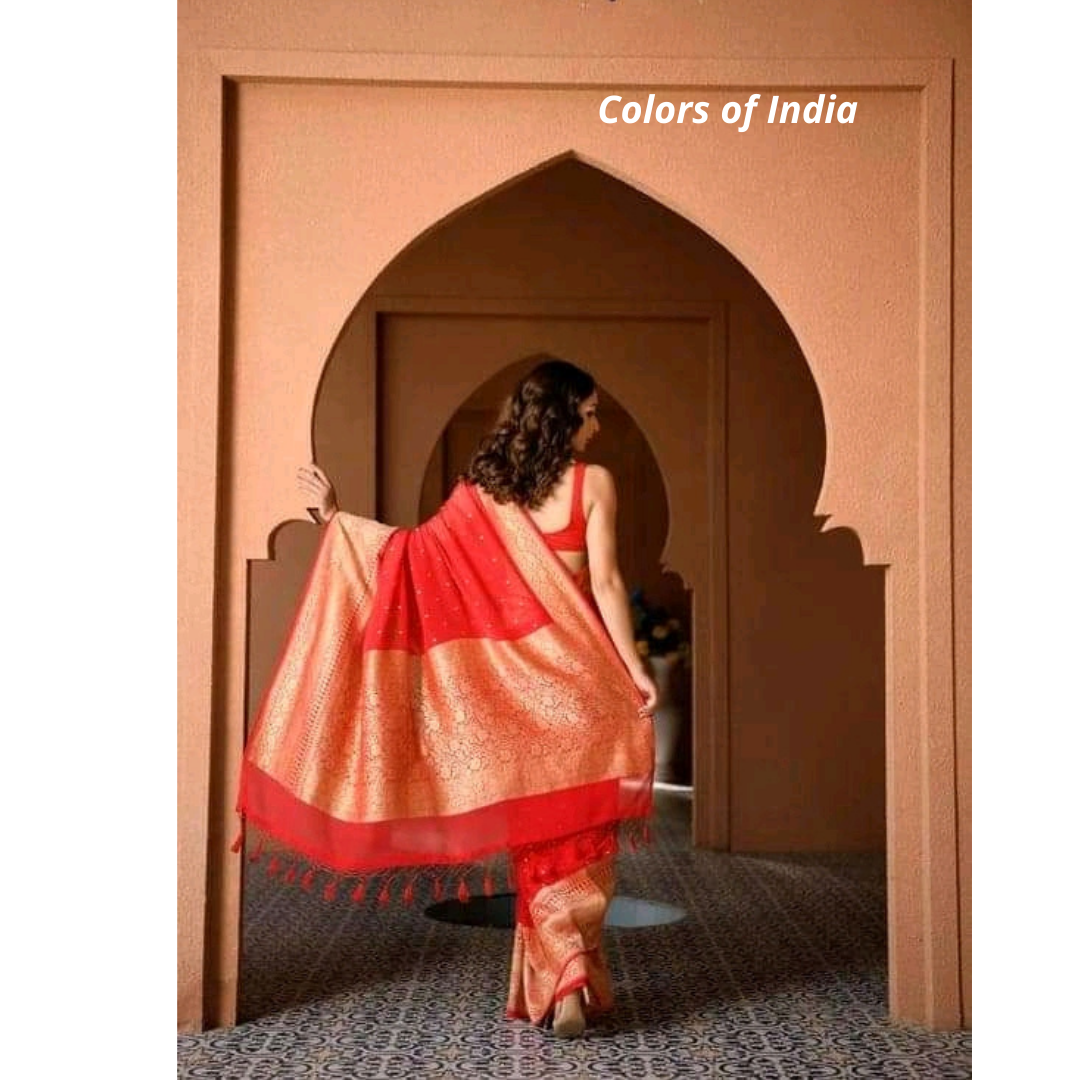 Banarasi  Semi Georgette Saree  , FREE  DELIVERY