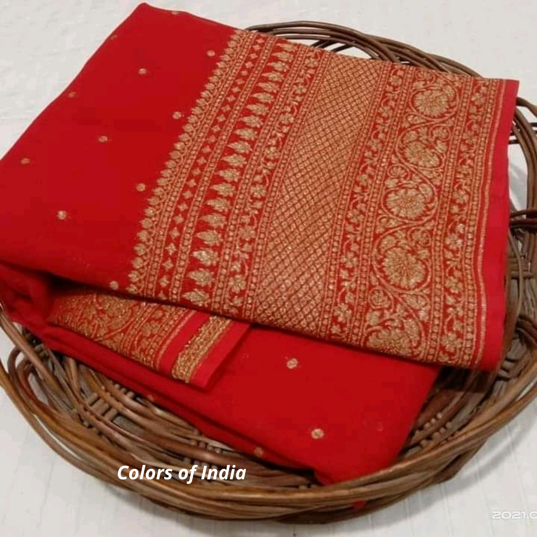 Banarasi  Semi Georgette Saree  , FREE  DELIVERY