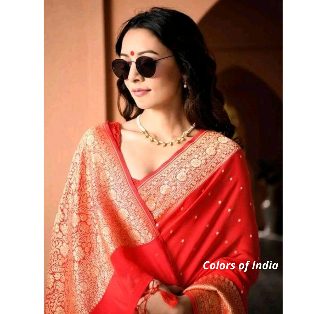 Banarasi  Semi Georgette Saree  , FREE  DELIVERY