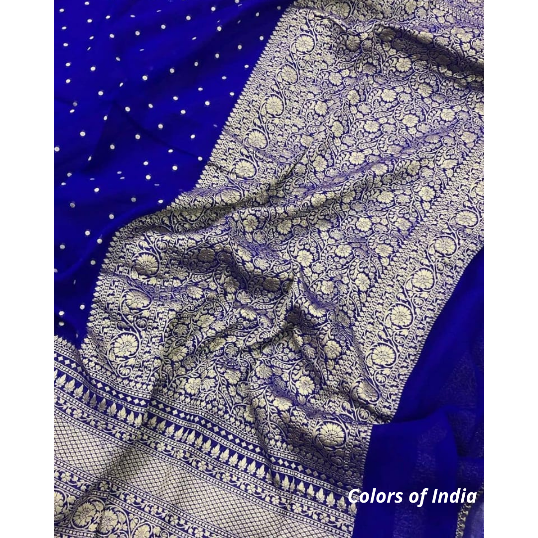 Banarasi  Semi Georgette Saree  , FREE  DELIVERY