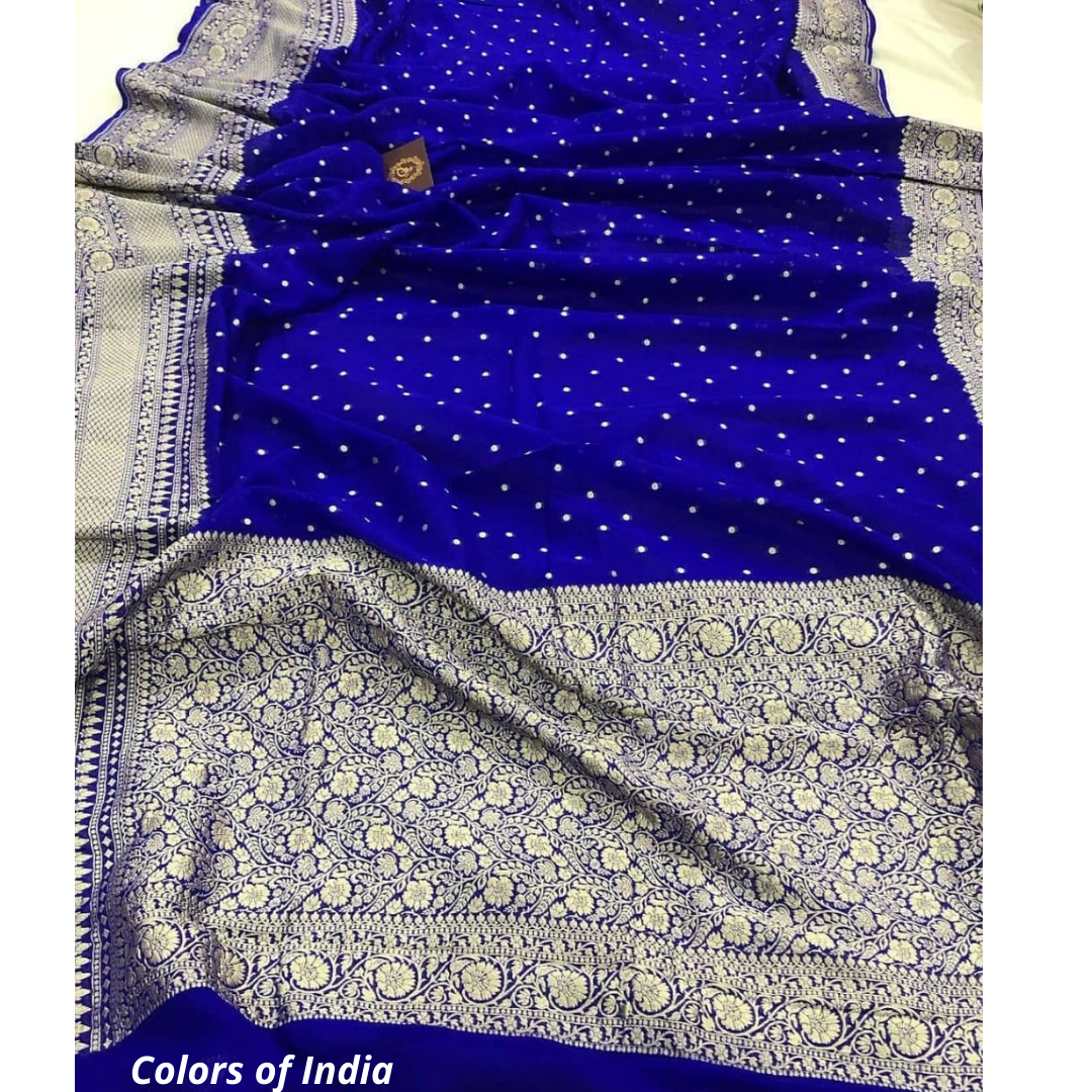 Banarasi  Semi Georgette Saree  , FREE  DELIVERY