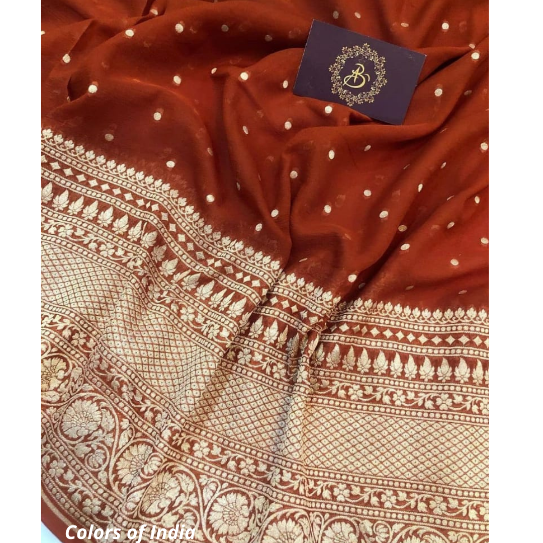Banarasi  Semi Georgette Saree  , FREE  DELIVERY