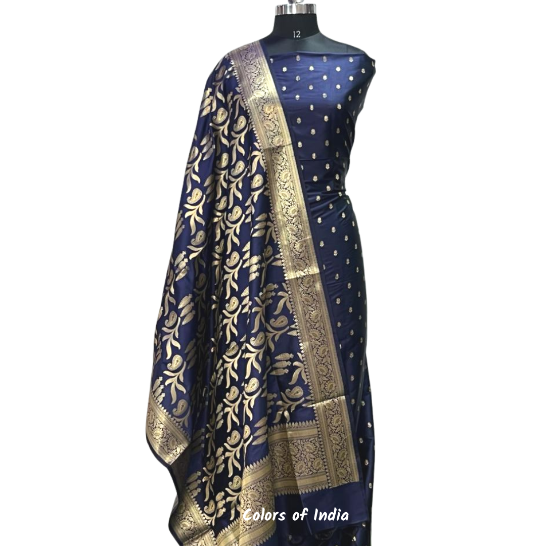 Banarasi  zari  kurta , salwar dupatta set  , FREE  DELIVERY