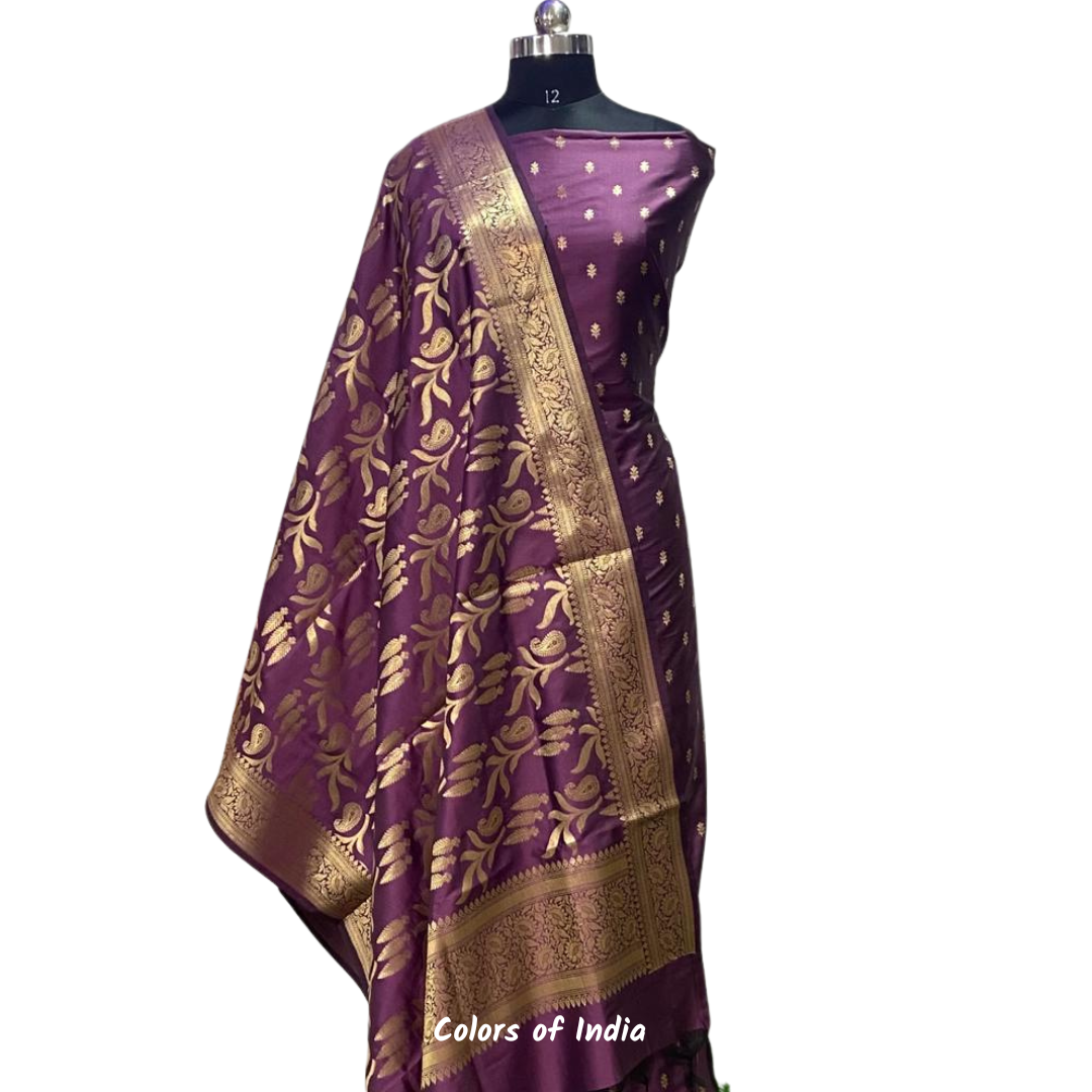 Banarasi  zari  kurta , salwar dupatta set  , FREE  DELIVERY