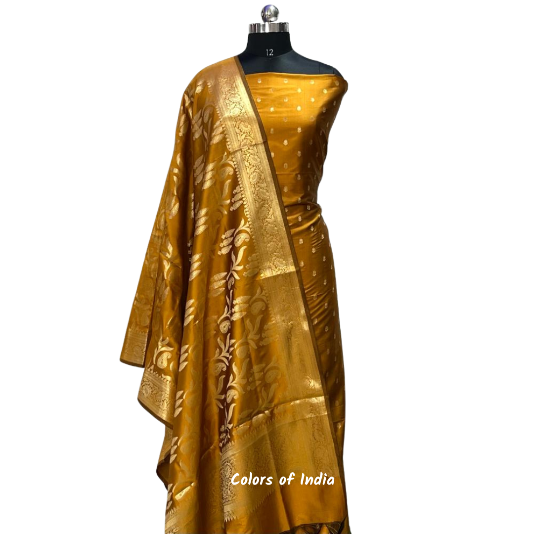 Banarasi  zari  kurta , salwar dupatta set  , FREE  DELIVERY