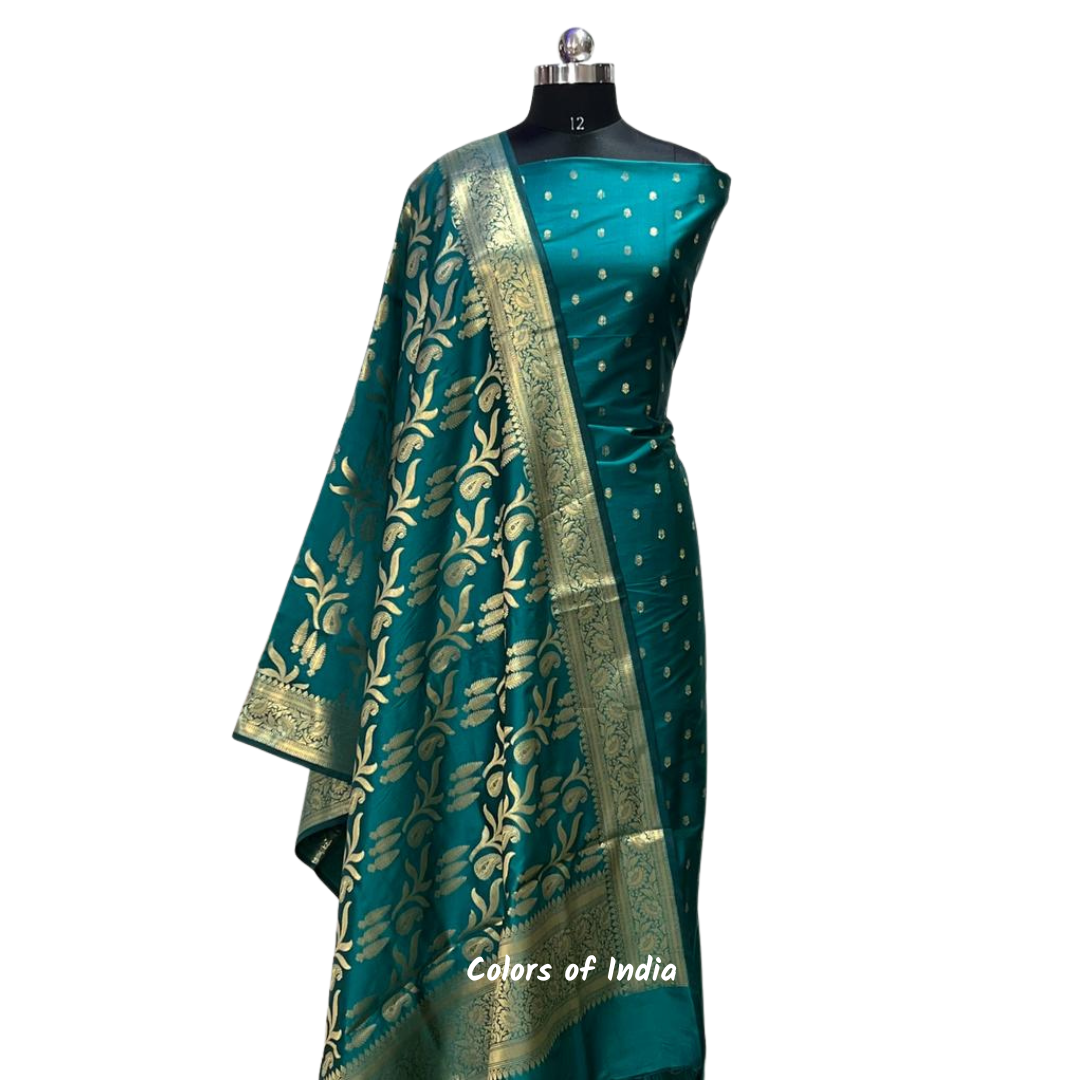 Banarasi  zari  kurta , salwar dupatta set  , FREE  DELIVERY