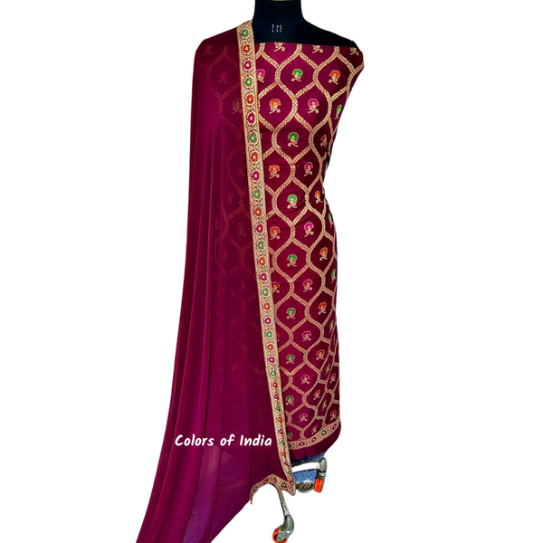 Banarasi  silk dress material , FREE DELIVERY