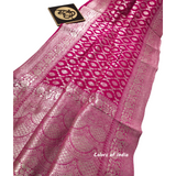 Bridal zari  saree with  blouse piece ,  FREE  DELIVERY