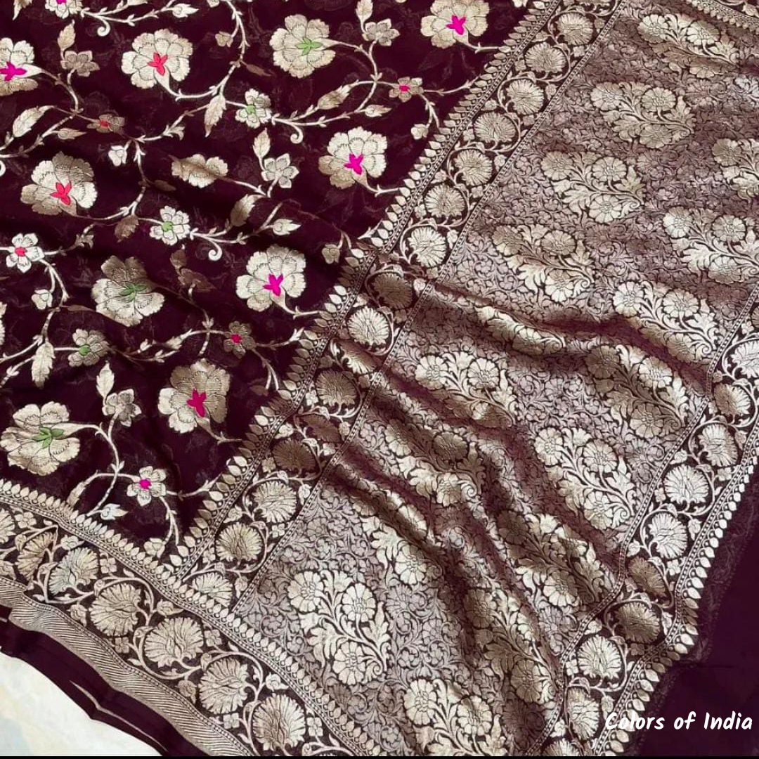 Party wear sarees with blouse piece   , FREE  DELIVERY