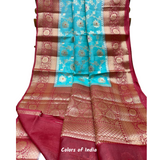 Banarasi  saree with double border  and heavy pallu   , FREE  DELIVERY