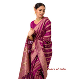 Party wear  saree in silk blend fabric ,   FREE  DELIVERY