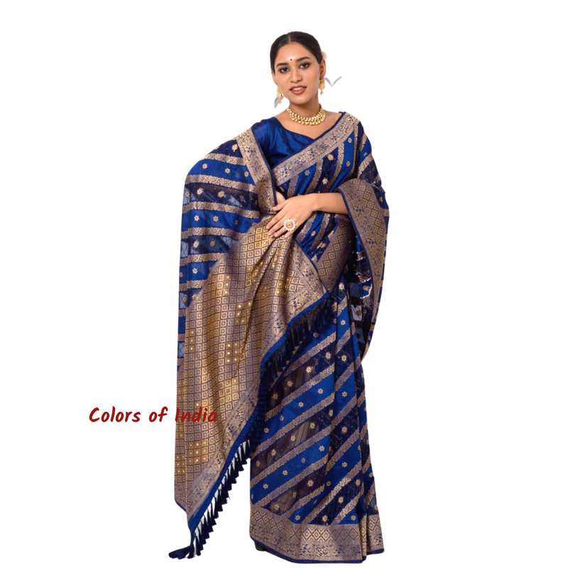 Party wear  saree in silk blend fabric ,   FREE  DELIVERY