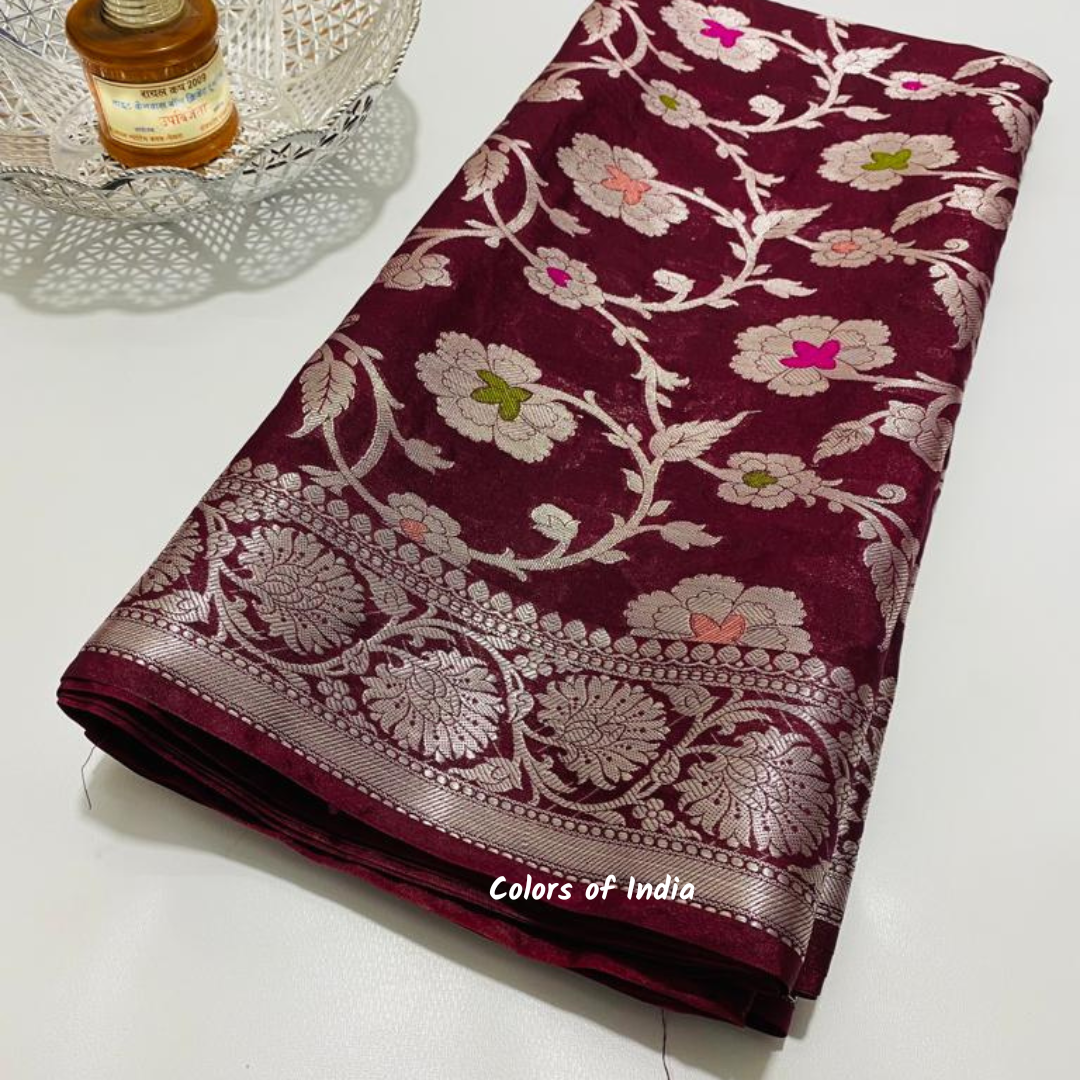 Party wear sarees with blouse piece   , FREE  DELIVERY