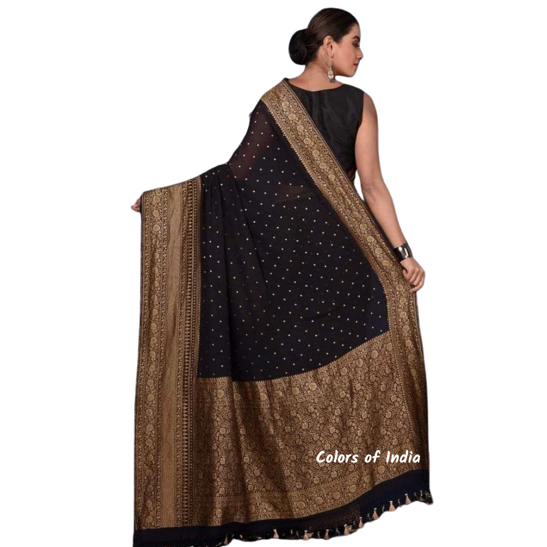 Banarasi  Semi Georgette Saree  , FREE  DELIVERY