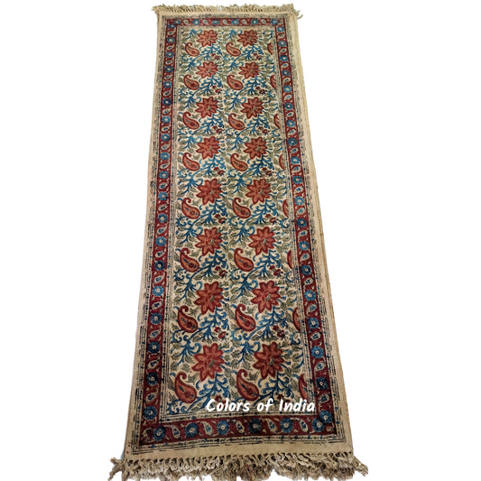 2 Feet  X  6 Feet  Kalamkari  Bedside Runners , Floor runners , Bedroom Runners , FREE  DELIVERY