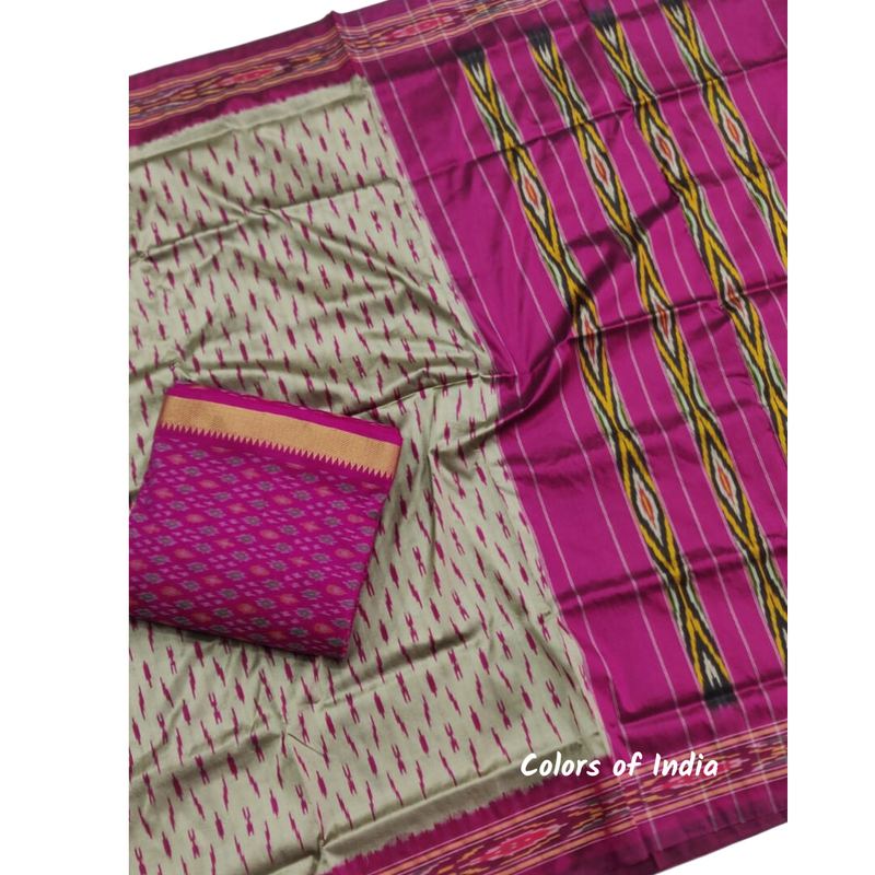 Pure Silk Saree , Pochampally Ikat  Silk Saree , Saree  with  blouse Piece , FREE  DELIVERY