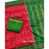 Pure Silk Saree , Pochampally Ikat  Silk Saree , Saree  with  blouse Piece , FREE  DELIVERY
