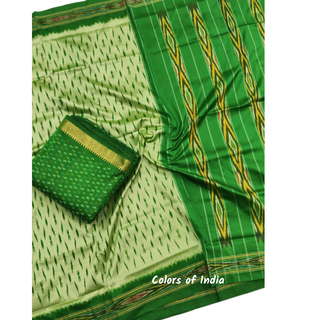 Pure Silk Saree , Pochampally Ikat  Silk Saree , Saree  with  blouse Piece , FREE  DELIVERY
