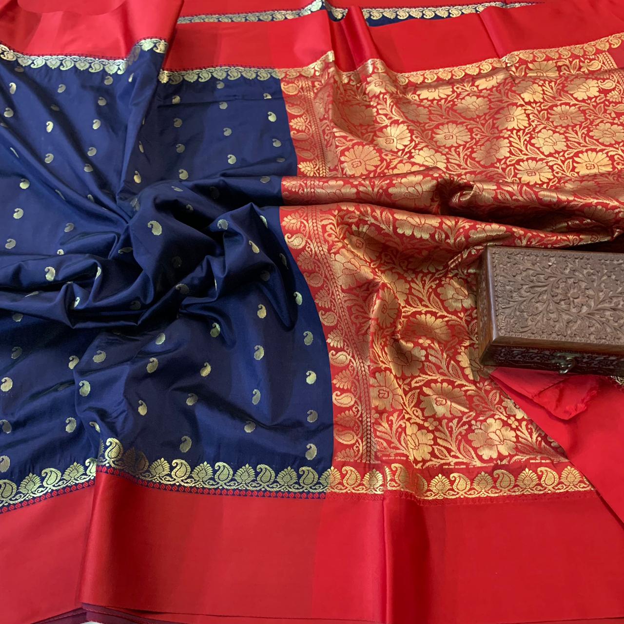 Colors of India Banarsi  Maheshwari Silk Saree , FREE DELIVERY