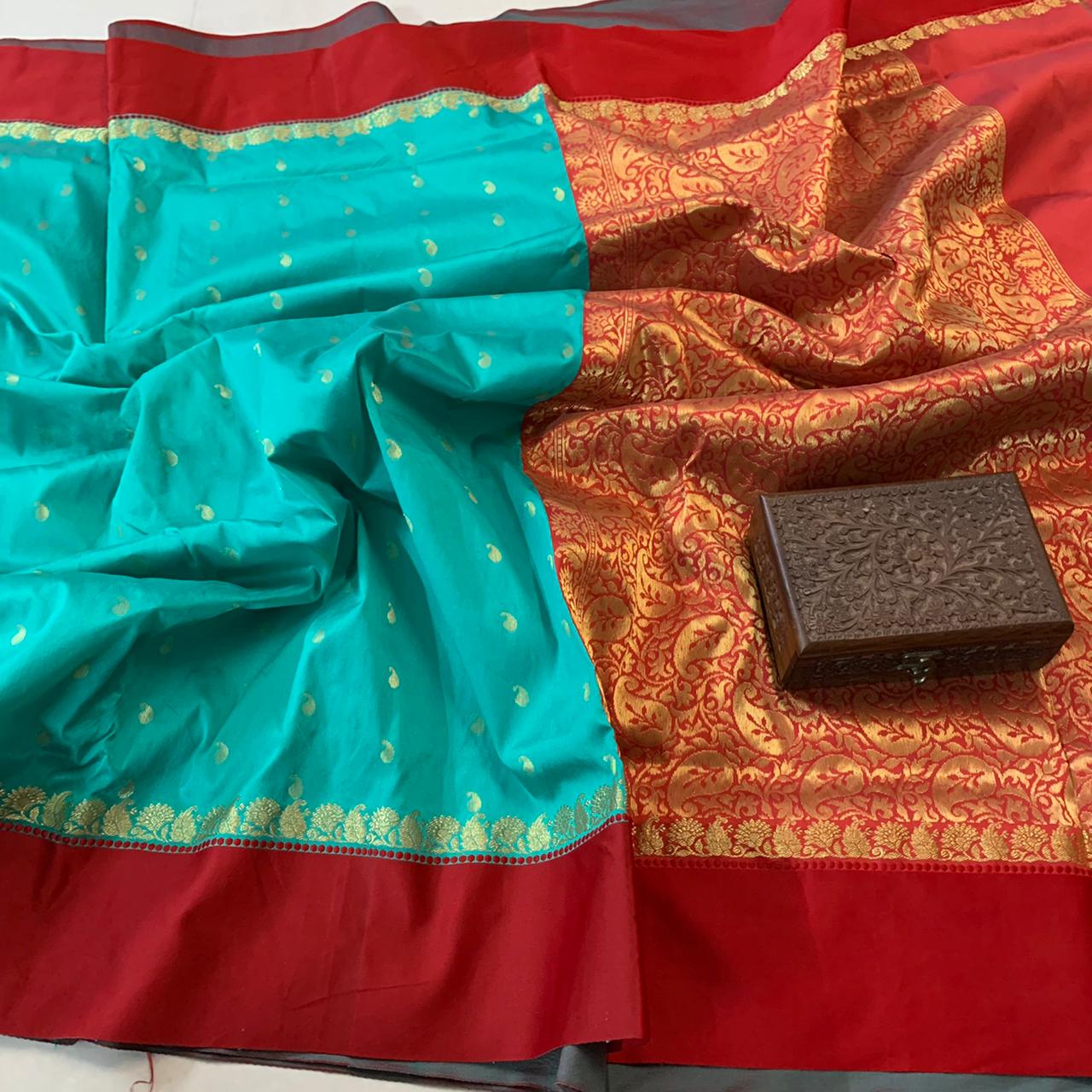 Colors of India Banarsi  Maheshwari Silk Saree , FREE DELIVERY