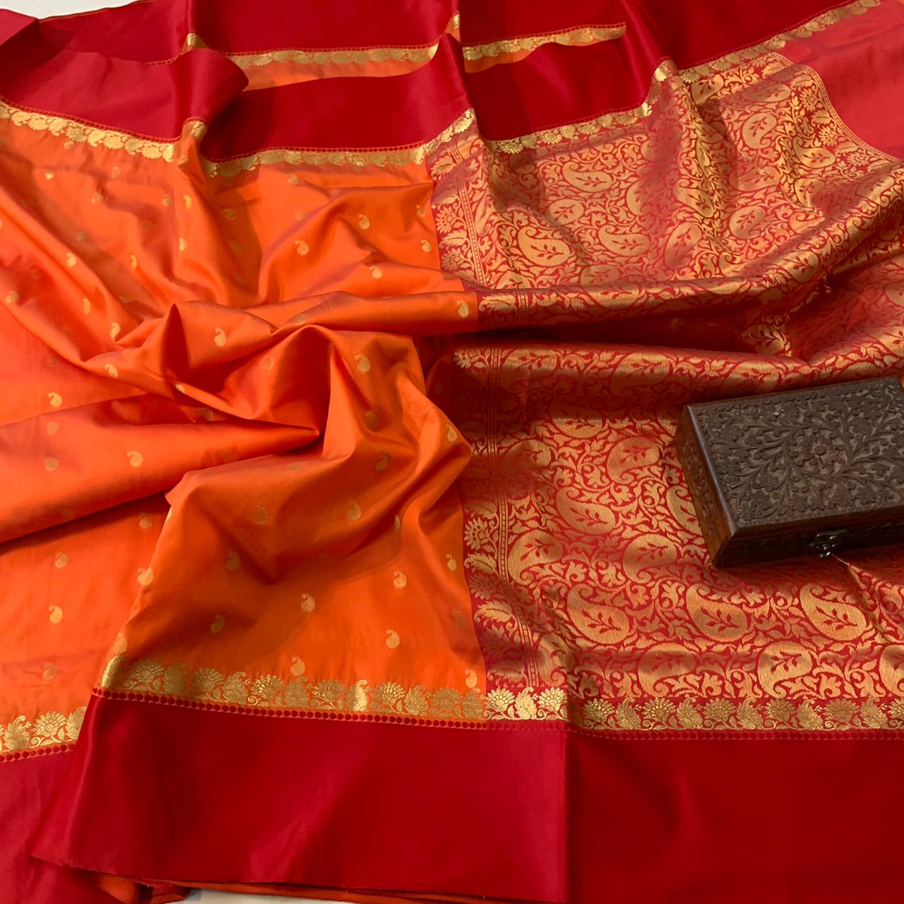 Colors of India Banarsi  Maheshwari Silk Saree , FREE DELIVERY