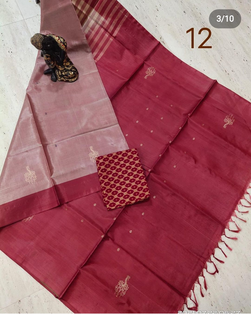 Silk + Cotton Blend Saree  ,  FREE DELIVERY