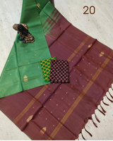 Silk + Cotton Blend Saree  ,  FREE DELIVERY