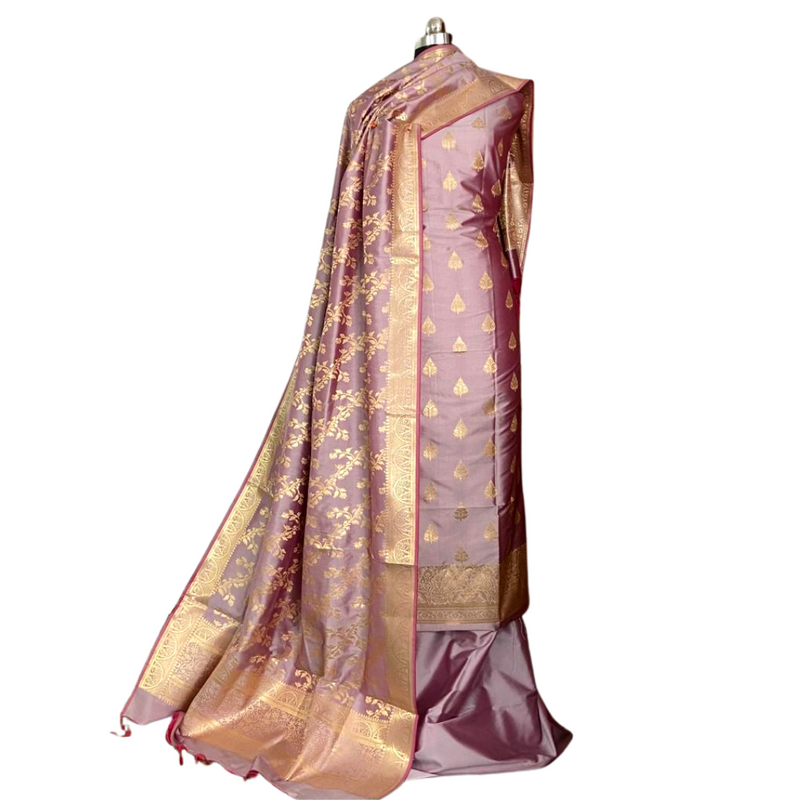 Banarasi   silk  wedding dress material  , FREE  DELIVERY