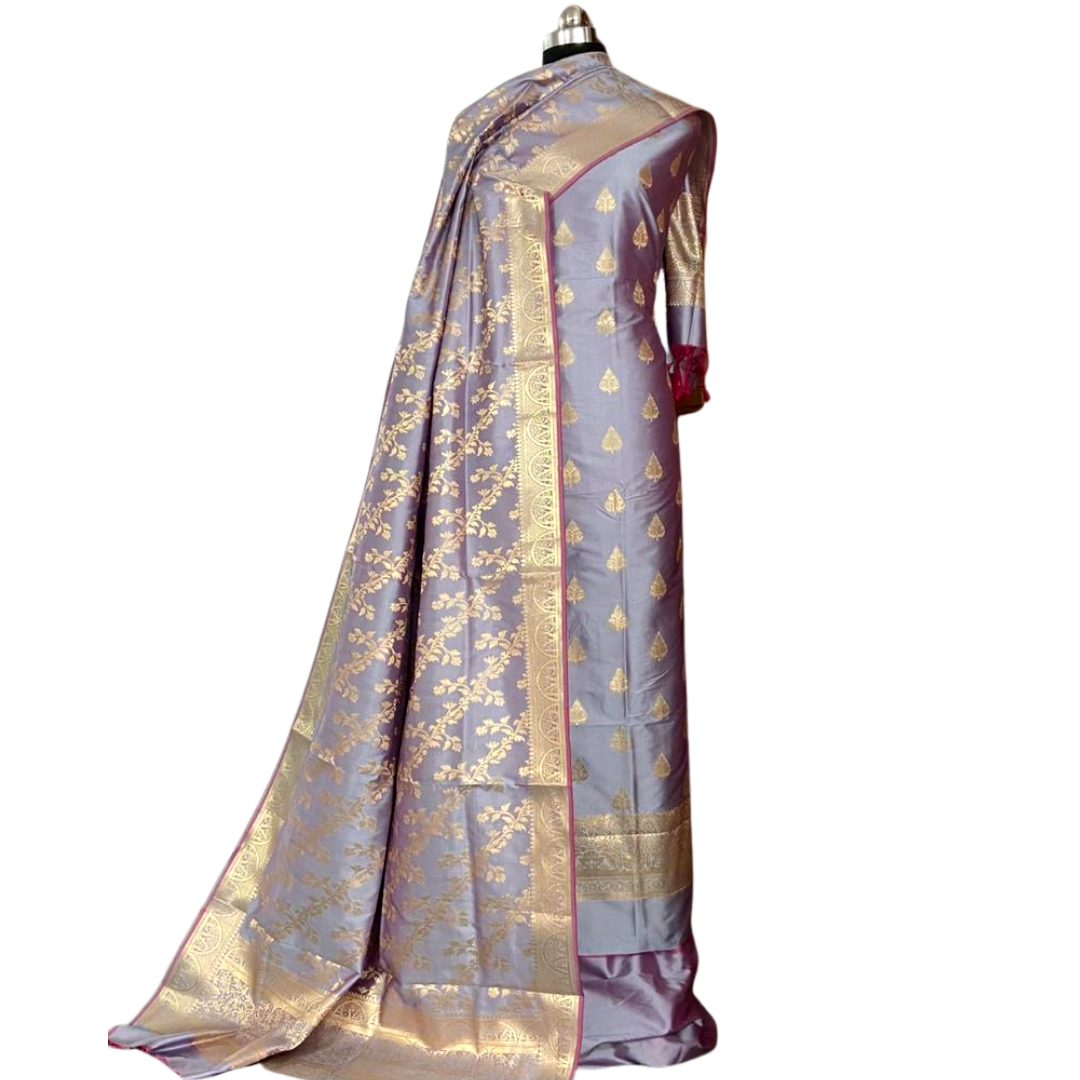 Banarasi   silk  wedding dress material  , FREE  DELIVERY