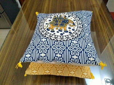Bedroom Cushion Cover Set , 16 inches x 16 inches , Set of 2 Cushion Covers  FREE  DELIVERY