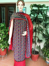Black  Printed Cotton Unstitched Salwar Suit Dupatta Set… FREE  DELIVERY