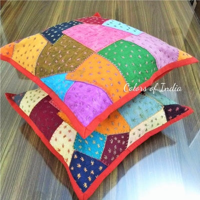 Colourful Cushion Covers for Balcony , 16 inches x 16 inches , Set of 2 Cushion Covers  FREE DELIVERY