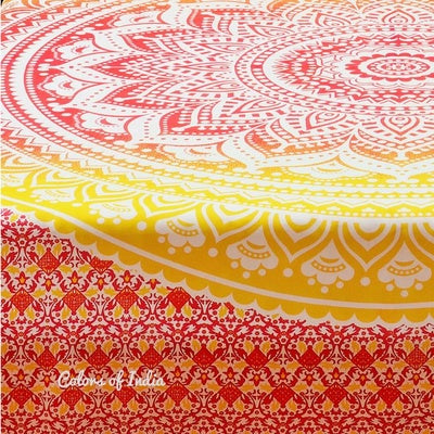Yellow  Cotton Quilt Cover / Razai Cover / Duvet Cover  Double Bed With Zipper