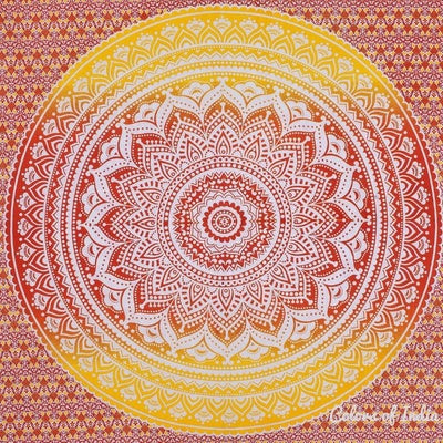 Yellow  Cotton Quilt Cover / Razai Cover / Duvet Cover  Double Bed With Zipper