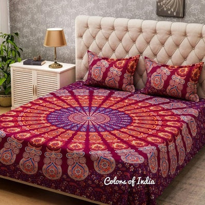 Cotton Quilt Cover / Razai Cover / Duvet Cover  Double Bed With Zipper  FREE DELIVERY