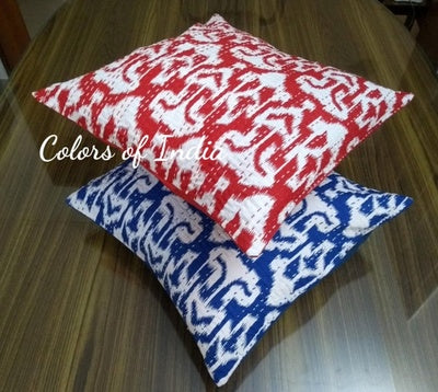 Printed  Ikat Cushion Covers 16 inches x 16 inches  , FREE  DELIVERY